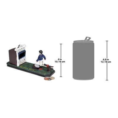 Design Toscano Old-Fashioned Footballer Authentic Foundry Iron Mechanical Bank