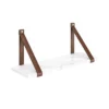 Brandon Vintage Matte Faux Marble Wall Shelf Brown - Nathan James