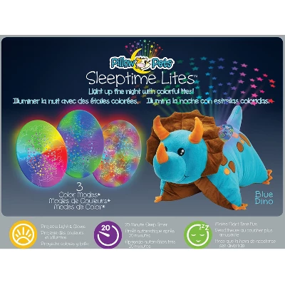 Sleeptime Lite Dinosaur Plush LED Nightlight Blue - Pillow Pets - Image 6