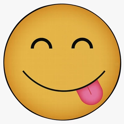 Deerlux Emoji Style Round Funny Smiley Face Kids Area Rug, Hungry Emoji Rug - Image 2