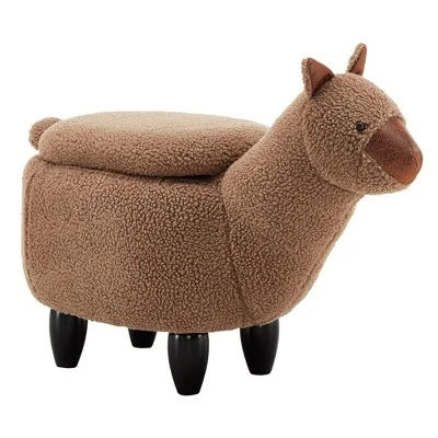 Anders Llama Storage Ottoman Brown - Inspire Q - Image 3