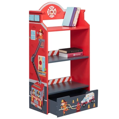Little Firefighter Bookshelf - Fantasy Fields By Teamson Kids - Image 3