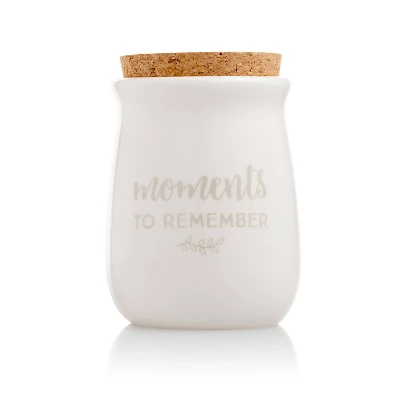 Pearhead Ceramic Gratitude Token Jar - White
