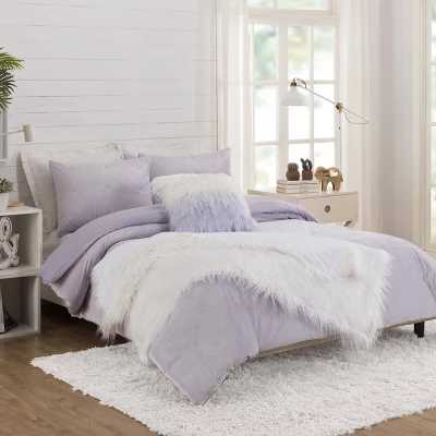 Teen Luxe Ombre Long Hair Throw Pillow White/Purple - Makers Collective - Image 3