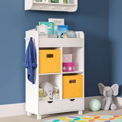 Kids' Book Nook Cubby Storage Cabinet With Bookrack - RiverRidge Home - Image 5